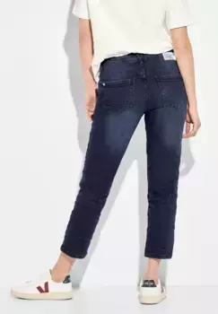 Джинсы Cecil комфортного кроя, средняя талия, черный