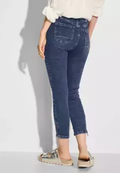 Джинсы Cecil узкого кроя, с 5 карманами, синий