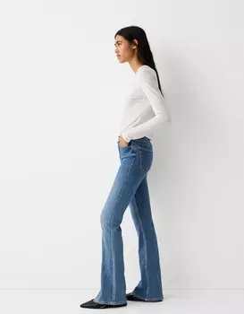 Джинсы чарльстон Bershka, синий