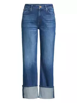 Джинсы Checkerboard Duster MOTHER, синий