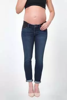 Джинсы Chelsea Maternity Denim Ankle с боковой вставкой под животом, цвет Dark Wash NOM Maternity