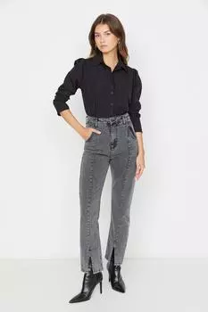 Джинсы - Черный - Bootcut Trendyol, черный