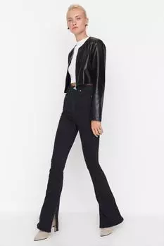 Джинсы - Черный - Bootcut Trendyol, черный