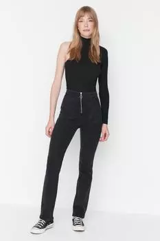 Джинсы - Черный - Bootcut Trendyol, черный
