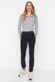 Джинсы - Черный - Bootcut Trendyol, черный
