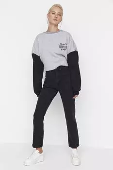Джинсы - Черный - Bootcut Trendyol, черный