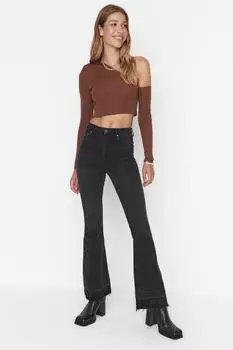 Джинсы - Черный - Bootcut Trendyol, черный