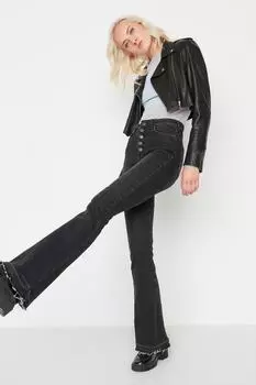 Джинсы - Черный - Bootcut Trendyol, черный