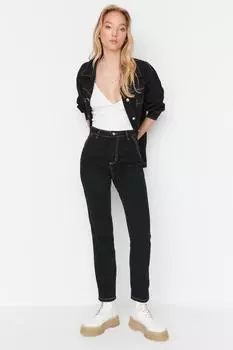 Джинсы - Черный - Bootcut Trendyol, черный