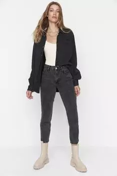Джинсы - Черный - Мама Trendyol, черный