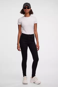 Джинсы - Черный - Тонкий PIECES, черный