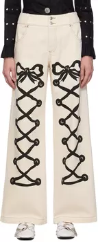 Джинсы Chopova Lowena Off-White Ribbon