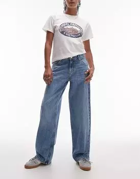 Джинсы Cinch с низкой посадкой в отбеленном цвете Topshop