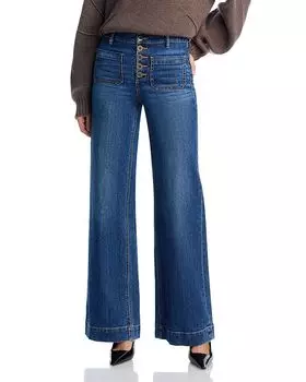 Джинсы Cindy с высокой посадкой и широкими штанинами, средняя стирка Ramy Brook, синий