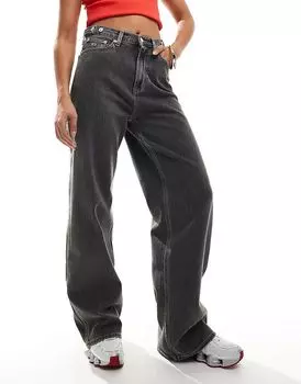 Джинсы Claire с высокой посадкой и широкими штанинами черного цвета Tommy Jeans