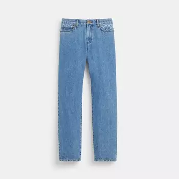 Джинсы COACH Straight Fit Denim, цвет Medium Indigo