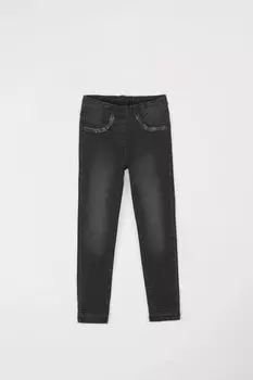 Джинсы Coccodrillo черный с украшениями на карманах TREGGINS