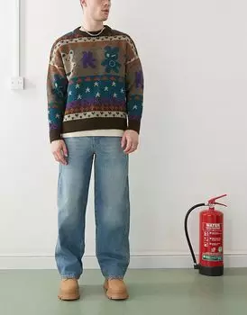 Джинсы COLLUSION X011 Carpenter в цвете средне-синего тона