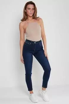 Джинсы Comfort Stretch с зауженной талией и средней талией Saloos, синий