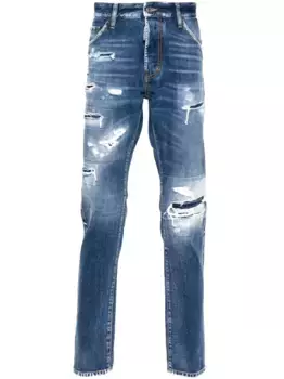 Джинсы Cool Guy с эффектом потертости DSQUARED2, синий