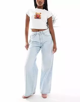 Джинсы Cotton On свободного кроя с широкими штанинами жемчужно-синего цвета Cotton:On