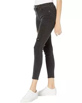 Джинсы COTTON ON Teen Mid-Rise Grazer Skinny Jeans in Washed Black Knee Rips, цвет Washed Black Knee Rips