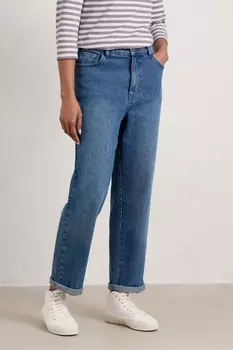 Джинсы Cove со шлейфом и прямыми штанинами Seasalt Cornwall, синий