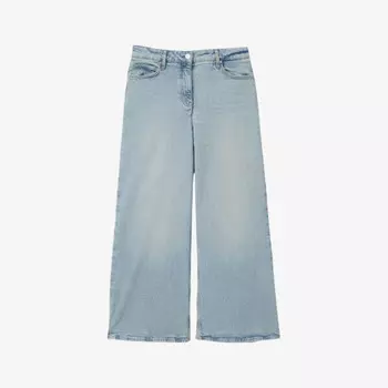 Джинсы Crete широкие, средней посадки, из эластичного денима Reiss, голубой