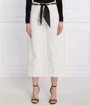 Джинсы Cropped fit Elisabetta Franchi, белый