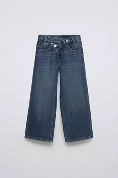 Джинсы crossover wideleg ZARA, синий