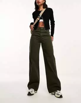 Джинсы цвета хаки ASOS DESIGN Dad