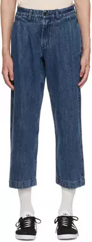 Джинсы цвета индиго с двойными складками Noah