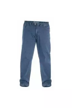 Джинсы D555 London Kingsize Bailey с эластичной резинкой на талии Duke Clothing, синий