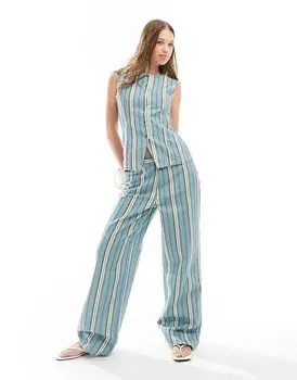 Джинсы dad в полоску ASOS DESIGN