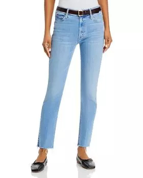 Джинсы Dazzler Mid Rise Ankle Fray в цвете Blessing in Disguise MOTHER, синий