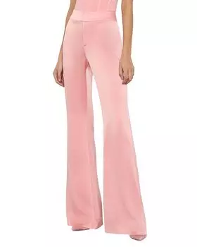 Джинсы Deanna с высокой посадкой и расклешенными штанинами Alice and Olivia, розовый