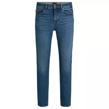 Джинсы Delaware slim fit из синего эластичного денима BOSS