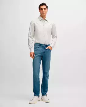 Джинсы Delaware slim fit из удобного эластичного денима Boss, синий