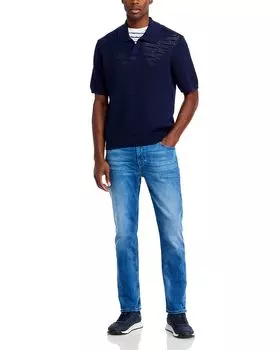 Джинсы Delaware Slim Fit в средне-синем цвете BOSS, синий