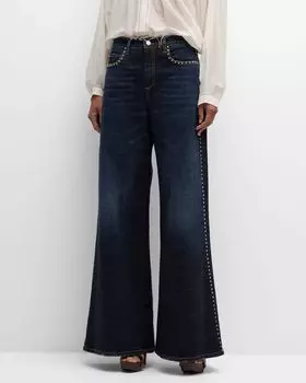 Джинсы Denim Attraction с отделкой заклепками DOROTHEE SCHUMACHER, цвет 887 - True Denim Blue