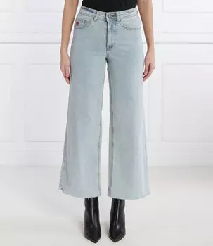 Джинсы Desigual flare fit high waist, небесно-голубой