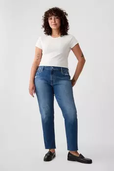 Джинсы девушки средней посадки Gap, синий