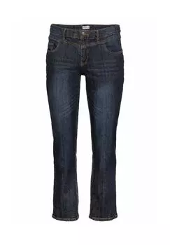 Джинсы «Die Straight» с использованными эффектами sheego, цвет Dark Blue Denim