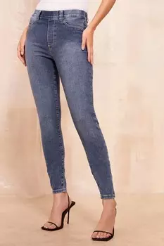 Джинсы длиной до щиколотки с эластичной талией Friends Like These, синий