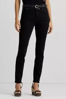 Джинсы длиной до щиколотки с высокой талией Lauren Ralph Lauren, черный