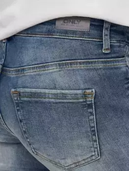 Джинсы для беременных ONLY MTERNITY "OLMBLUSH MID SK ANK RW DNM NOOS", с эффектом потертости Only Maternity, синий