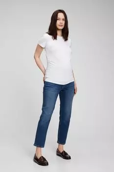 Джинсы для беременных Over The Bump прямого кроя в винтажном стиле Gap, синий