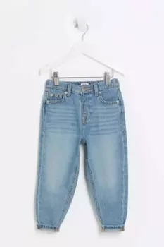Джинсы для девочек в стиле «мама» River Island, синий