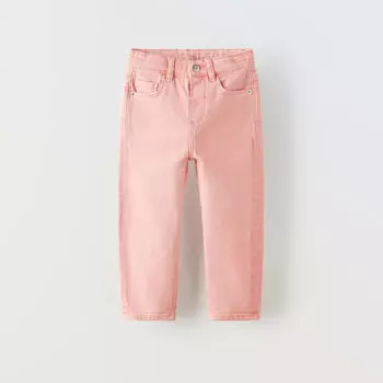 Джинсы для девочек Zara Regular Fit Twill, розовый