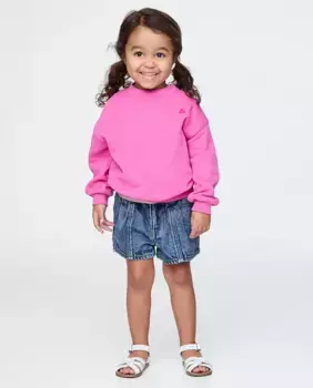 Джинсы для девочки на резинке с рюшами Gap, синий